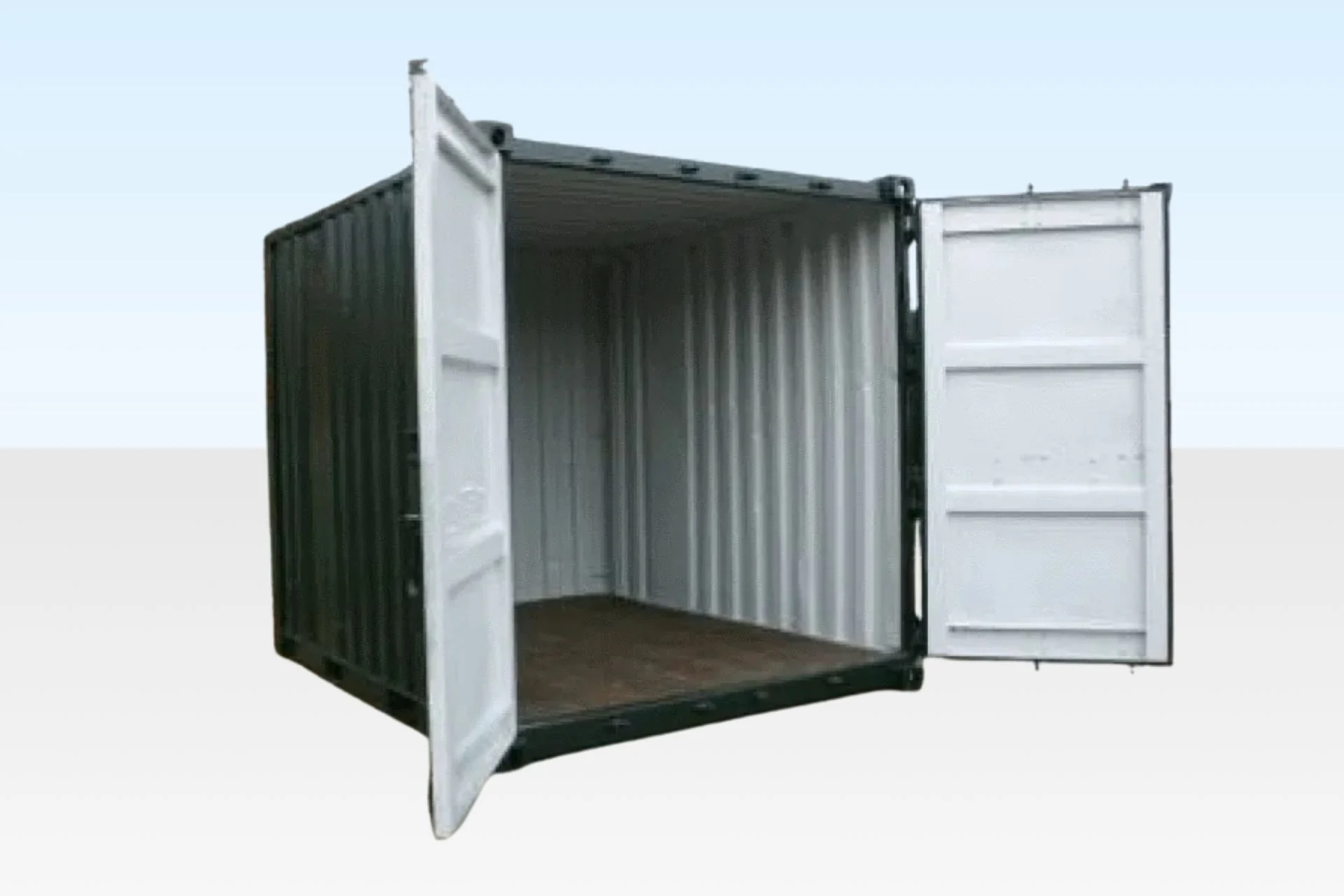 Portable-space-337-used-cut-down-10ft-angle-doors-open.webp